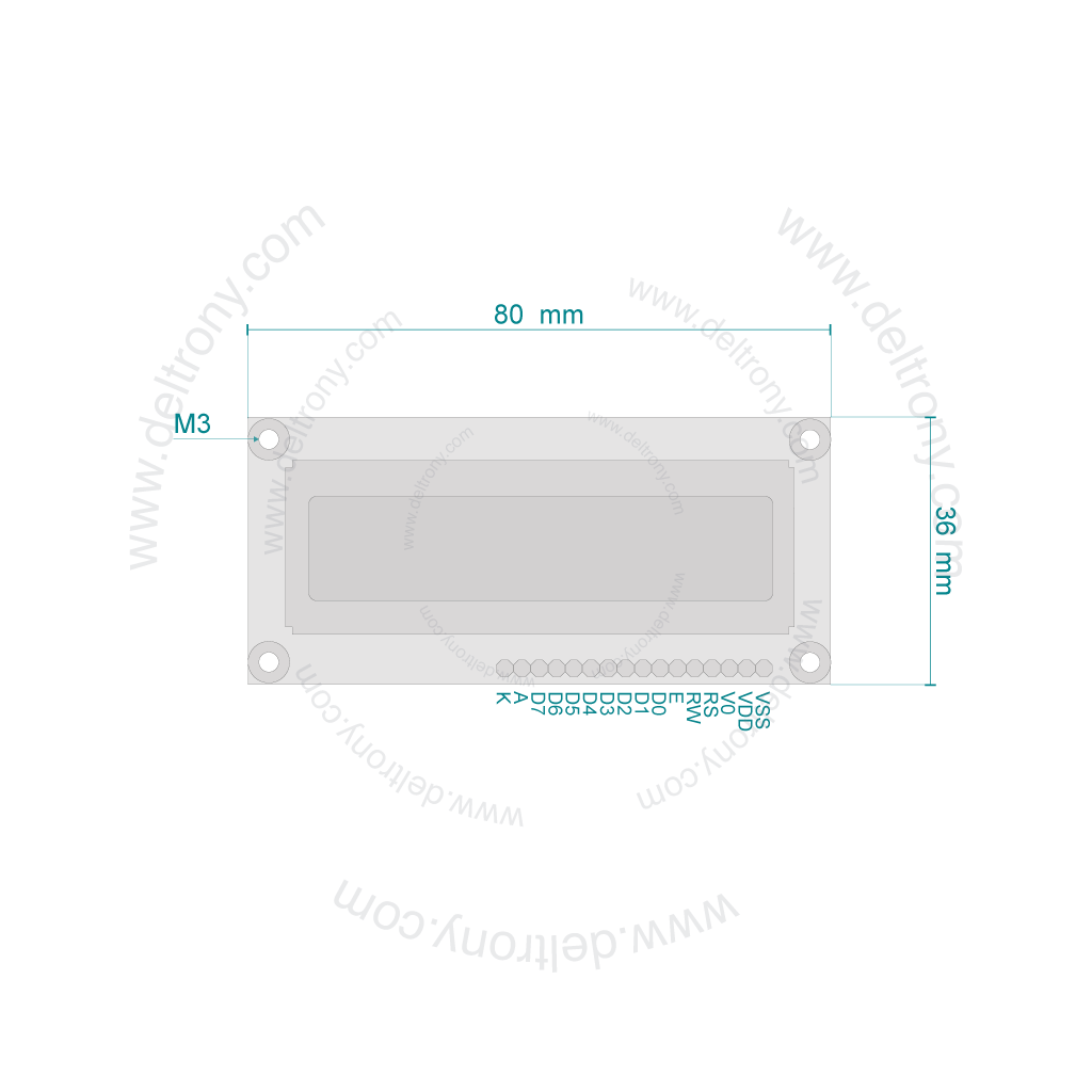 Lcd 16x2 azul